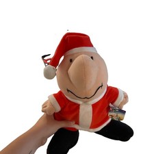 Ziggy and Friends Ziggy Santa Claus Plush Stuffed Toy, Red/Beige/Black/White