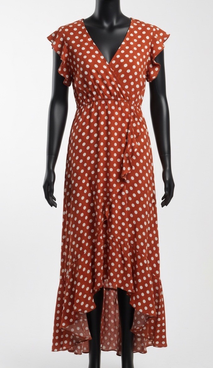 GRECERELLE ORANGE ASIMETRIC DRESS-SIZE SMALL