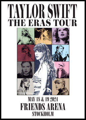 TAYLOR SWIFT Eras Stadium Tour MAY 18 & 19 2024 Stockholm Poster DIN A1