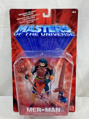 2002 Mattel Masters of the Universe MOTU Merman Figure MOC Sealed He-Man FREESHP