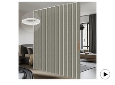 AJAZZ 100% Blackout Accordion Room Divider Curtains - with Flexible Ceiling