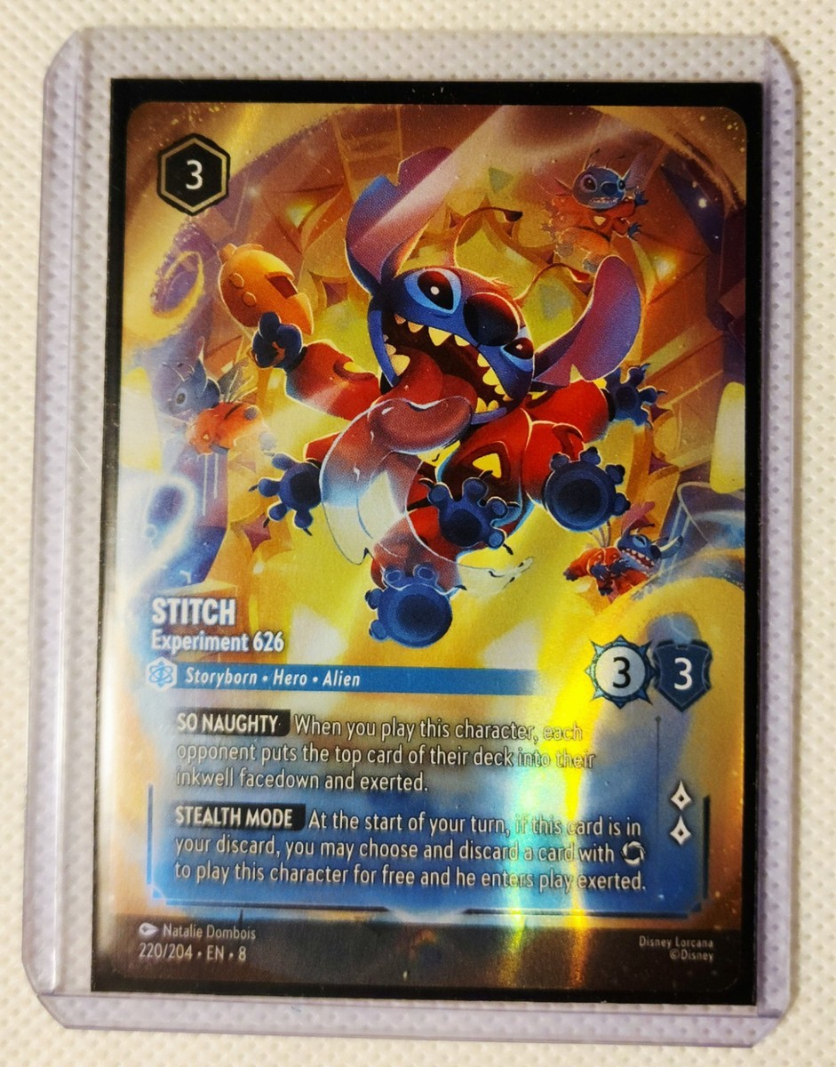 Rare Enchanted Stitch #220 – Experiment 626 | Lorcana Reign of