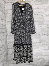 Old Navy Waist Defined Floral Print Smocked Tie Front Maxi Dress Womens Large
