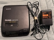 Vtg Sony Discman D-34 Portable CD Compact Player Mega Bass Tested Works Read