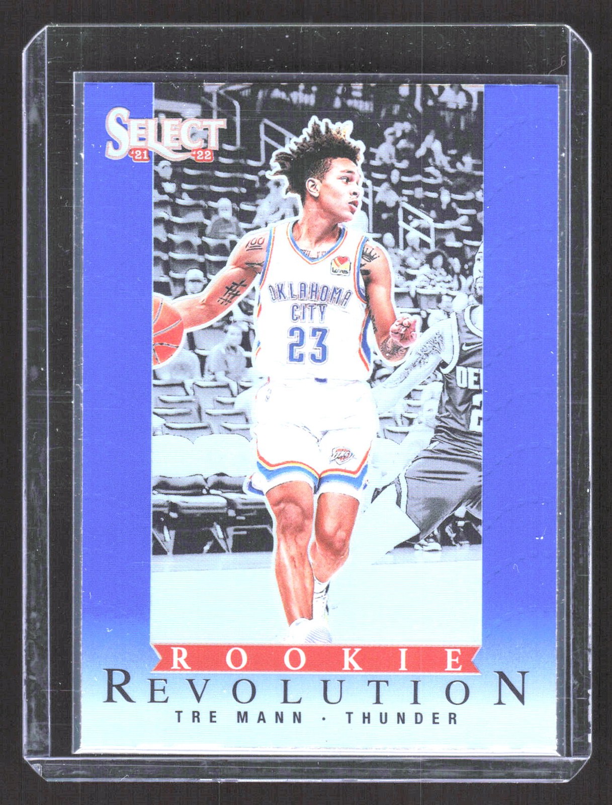 2021-22 Panini Select Tre Mann Rookie Revolution Blue Prizms #1