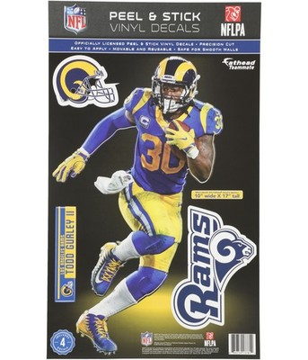 Fathead Unisex Todd Gurley Peel & Stick Decal Souvenir, Multicoloured