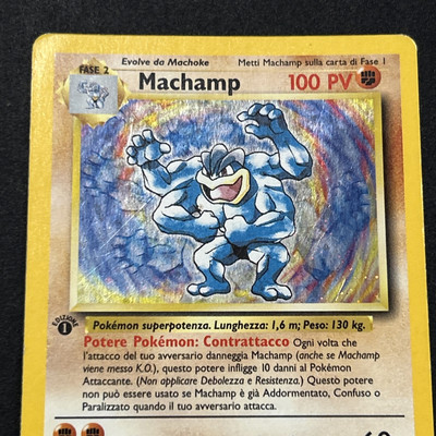 Sealed ITALIAN 1st Edition Machamp 8/102 Base Set Holo pokemon