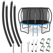 12Pcs Curved Trampoline Poles Replacement Kit for 8 - 16Ft Enclosure Frames
