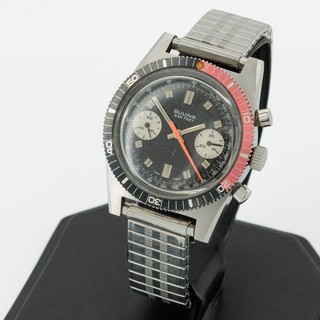 Men's Bulova Devil Diver Chronograph 38mm Black Dial Manual Wind Watch WB3604