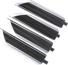 Black Wood Grain Interior Door Panel Trim Kit 2019-24 Chevy Silverado Gmc Sierra