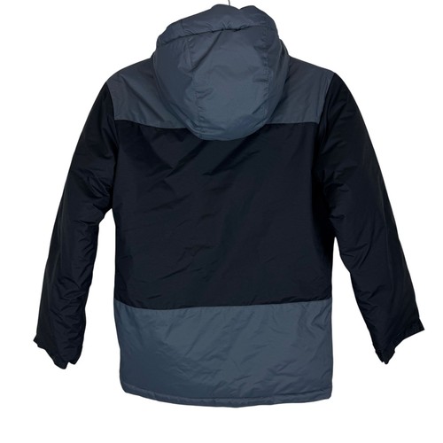 Columbia Jacket Boys Medium Black Gray Nylon Pockets Long Sleeve Full Zip Hooded - Picture 2 of 14