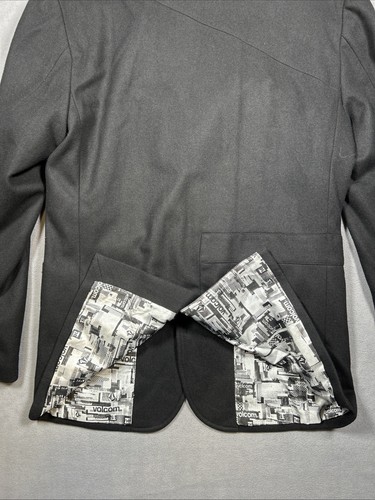 Volcom Mens Large TVC 15 Wool Heavy Weight Blazer Coat Black R174503 - Picture 4 of 21
