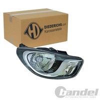 Diederichs Halogen Scheinwerfer Mit LWR Schwarz Rechts FüR Hyundai I10 | 6852182