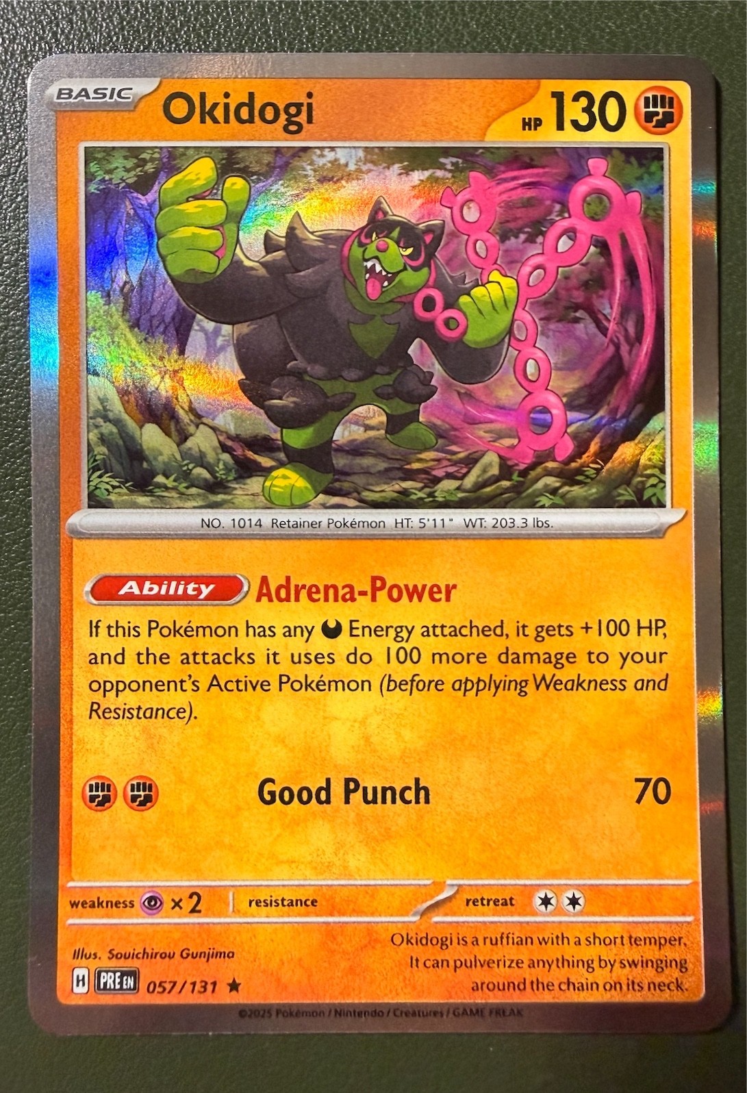 Pokemon TCG Okidogi 57/131 Prismatic Evolutions SV8.5 Holo NM