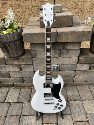 Open Box Leo Jaymz SG Style Electric Guitar White