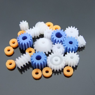 Zahnradset DIY Modellbausätze weiß 26 Teile blau Autozubehör DIY Bastelteile