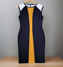 CACHE Dress Womens Size 10 Black Sheath Sleeveless Stretch Bodycon Work Dress