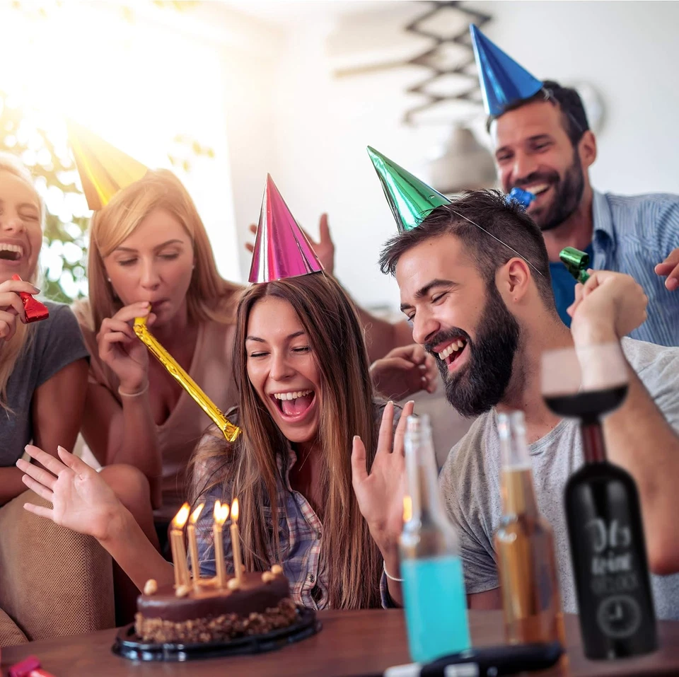 Relaxdays Bottiglia E Bicchiere in Vetro per Vino, XL, Con Scritta Decorativa, R - Immagine 3 di 4