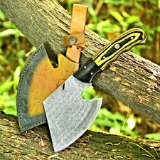 CUSTOM HANDMADE CHEF KITCHEN KNIFE DAMASCUS STEEL WITH WOOD HANDLE HH-120