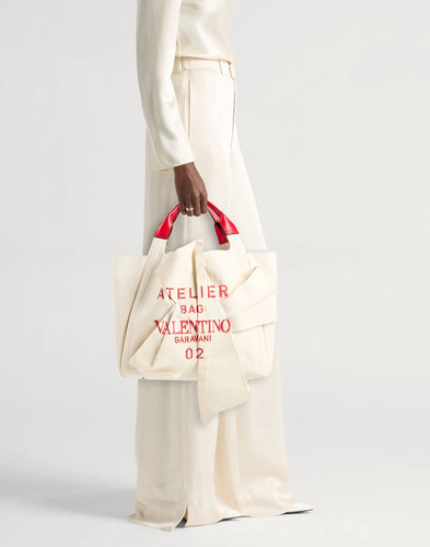 Valentino Garavani - Women - Canvas Shopper bag - Ivory