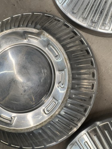 1963 1964 Ford Galaxie Falcon Dog Dish Hub Caps Fairlane Hubcaps Wheel Covers OE - Picture 4 of 20