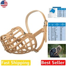 Italian Basket Dog Muzzle Size 9 Tan - Comfortable, Durable, All Weather