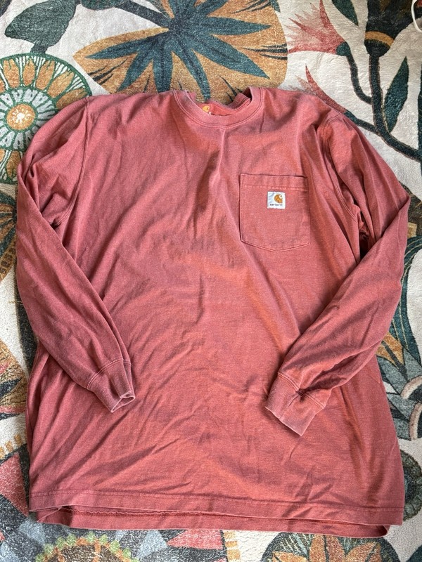 Carhartt T-Shirt Men's XL Burnt Orange Pocket  Workwear Outdoor Streetwear Y2k