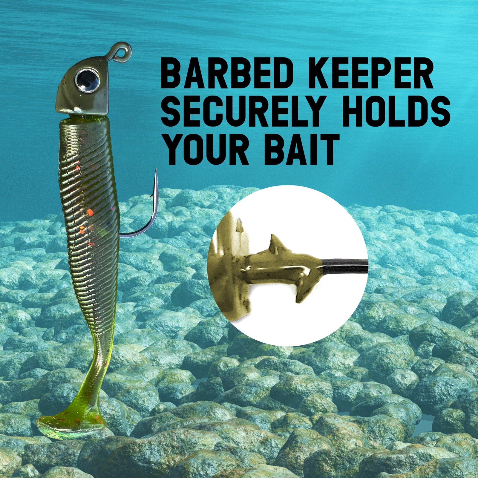 Reaction Tackle Tungsten Swimbait Jig Heads 5pk 1/4oz Black Bass Saltwater - Image 4