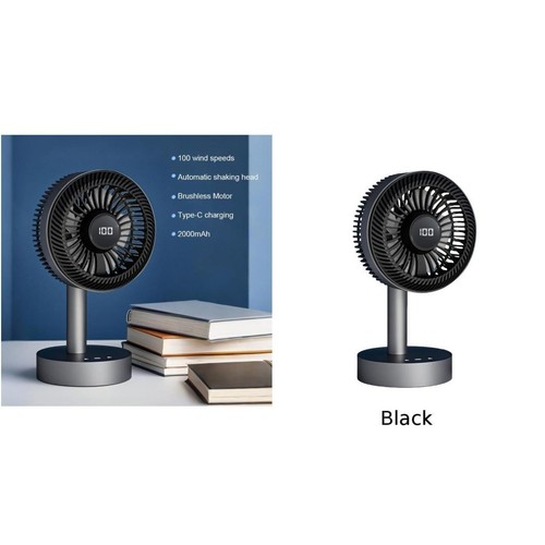 Adjustable Desktop Fan with 100 Speeds and Compact Design for Small Spaces - Photo 10/13
