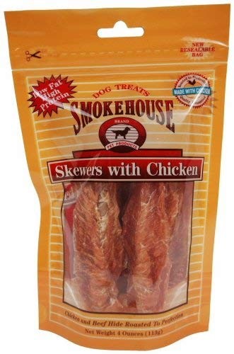 Smokehouse Aries Chicken Skewers Natural Smoked Dog Treats 4 oz - 4 Pack