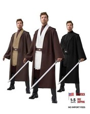 Halloween Mens Tunic Hooded Cloak, Knight Costume Men, Tunic Large Black