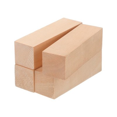 4Pcs Basswood Carving Block 1.2''x1.2''x4'' Square Wooden Dowels Blocks Wood Pie...