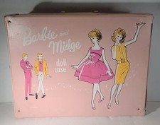 VINTAGE MATTEL BARBIE AND MIDGE PINK DOLL CASE