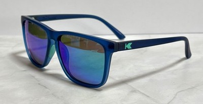 Knockaround FAST LANES Rubberized Lightweight Sunglasses Navy/Mint - Polarized