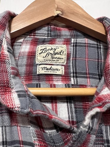 Lucky Brand Hemd Herren Medium Pearl Snap Karo Flanell Langarm Knopfleiste - Bild 2 von 14