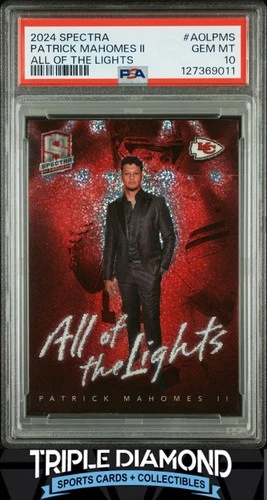 2024 Panini Spectra Patrick Mahomes II All Of The Lights SP Case Hit PSA 10 Y729