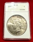 1927 Peace Dollar MS61 ANACS Old Holder Toned With Sharp Luster Undergraded ☀️