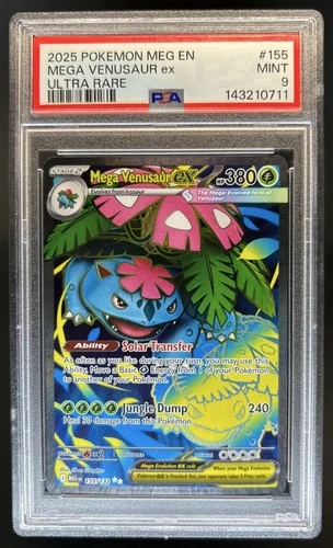 2025 Pokemon Mega Evolution Venusaur ex Ultra Rare #155/132 PSA 9