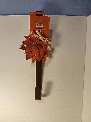 Hobby Lobby 14'' Fall Wreath Door Hanger Metal W/ Leaves Over The Door New