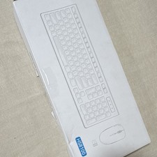 HS8100 Wireless Keyboard Mouse Combo, QWERTY, Purple White, English Layout