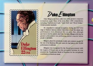 DUKE ELLINGTON, Postcard Special Edition  U.S. Post Office  Stamp 22 cents