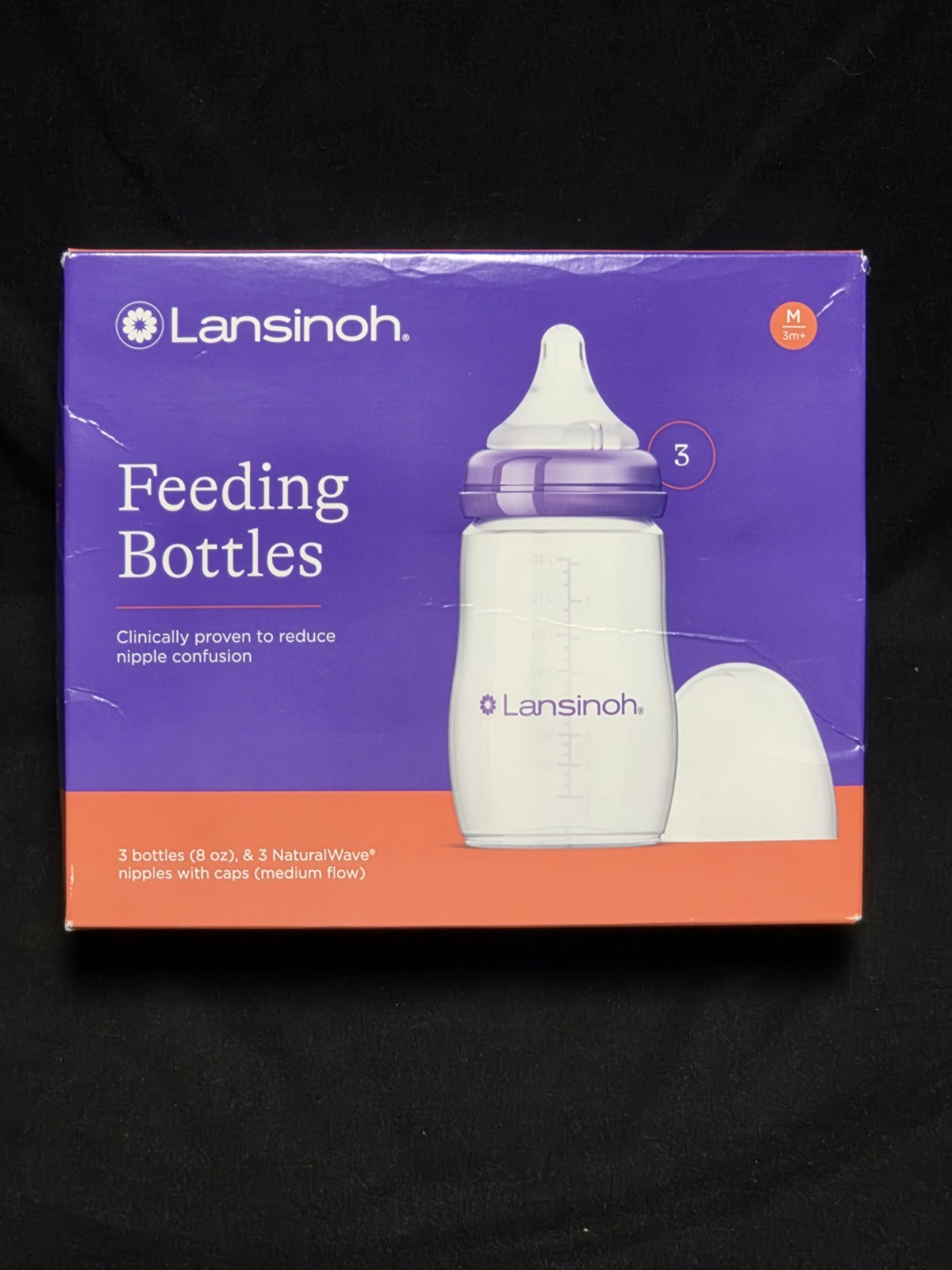 Lansinoh mOmma Breastmilk Feeding Bottle, 8oz. - 3 Count