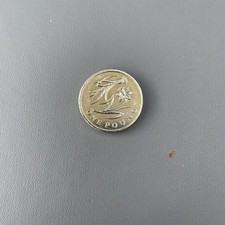 2013 QEII Wales daffodil and leek £1 one pound ‘round’ coin - mint uncirculated