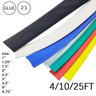 2:1 Heat Shrink Tubing Tube Glue Waterproof Dual Wall Wires Wrap (LARGE SIZES)