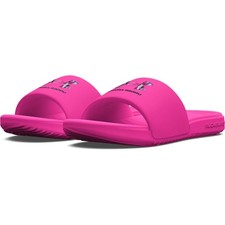 Under Armour 3024437 Women's UA Ansa Graphic Fix Slides, Rebel Pink, Size 6