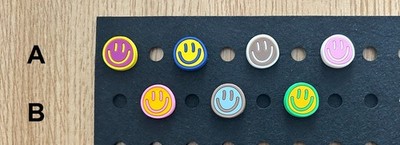 PICK YOUR OWN - Smiley Face Croc Charms - BUY 2 GET 1 FREE - BUY 5 GET 5 FREE