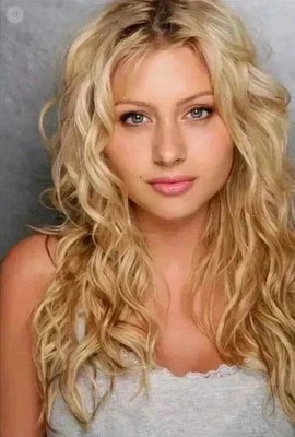 Human Hair New Fashion Women's Long Natural Blond Brown Wavy Wigs 20 In