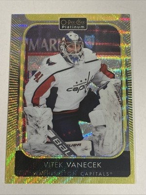 2021-22 O-Pee-Chee Platinum - Vitek Vanecek #73 Neon Yellow Surge