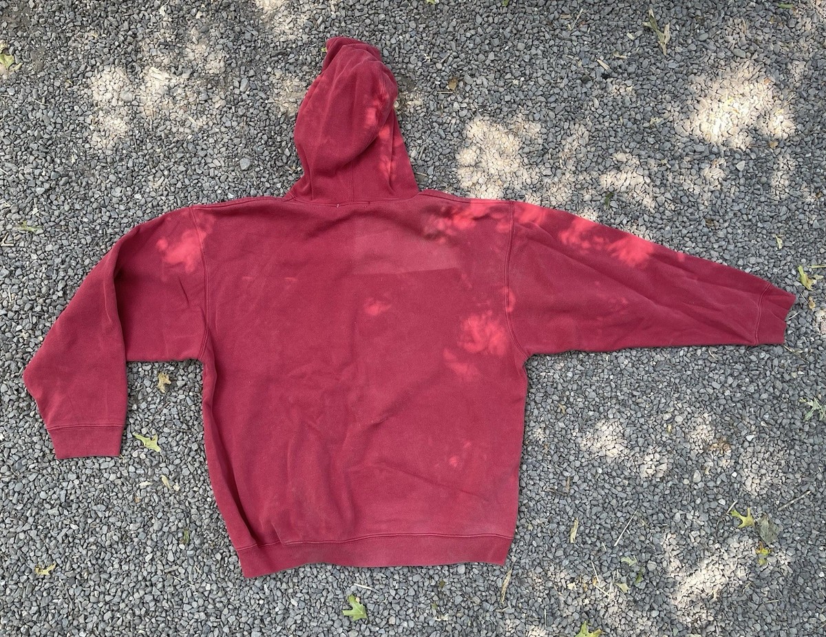 Vintage Sun Faded Red Sweatshirt Hoodie Rockabilly After Hood USA
