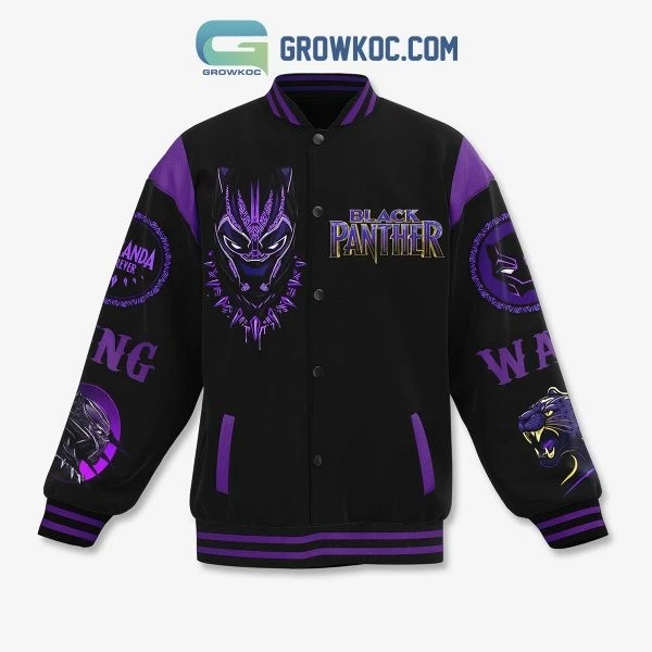 Marvel Black Panther Long Live The King Wakanda Forever Baseball Jacket